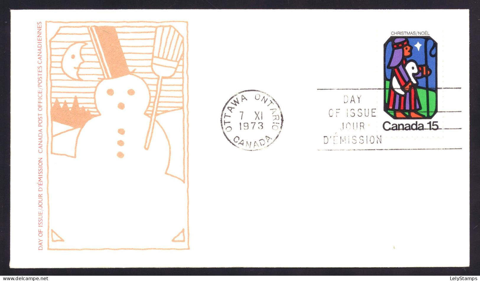 Canada 628 FDC Christmas (1973) - 1971-1980