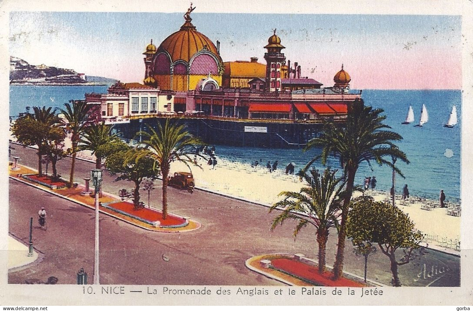 *CPA - 06 NICE Promenade Des Anglais Et Le Palais De La Jetée - Animée - Colorisée - Monumenti, Edifici