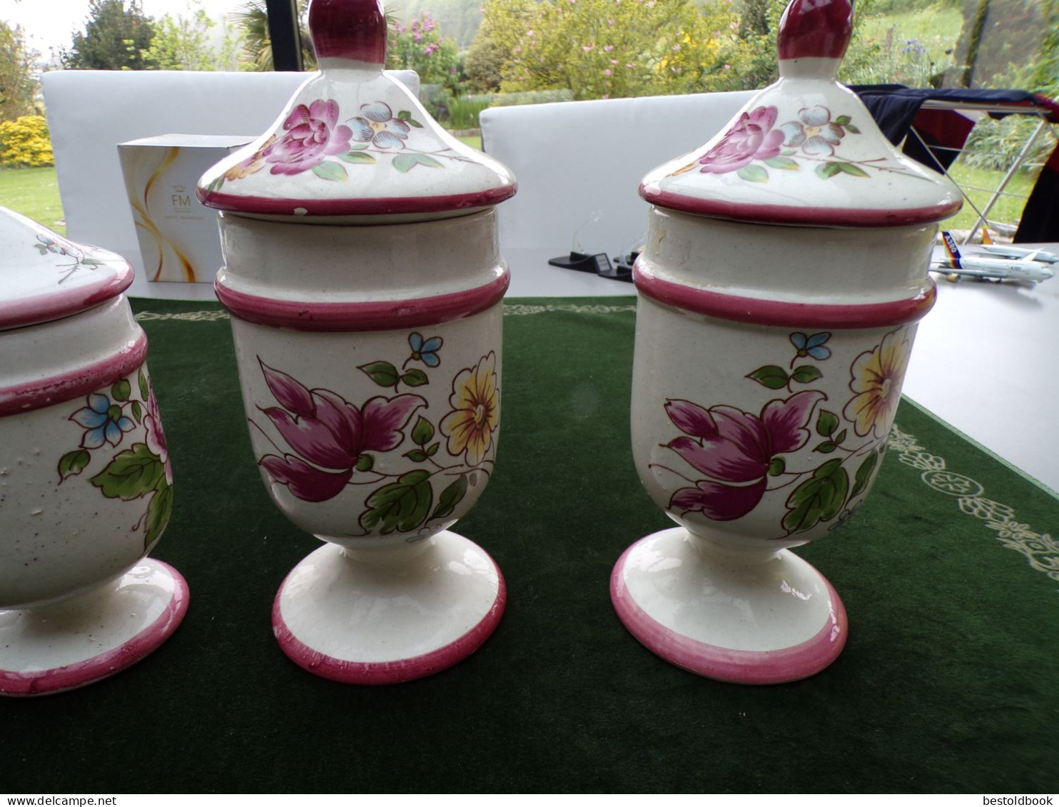 Ensemble 4 POTS FAÏENCE DE VILLEROY ET BOCH modèle VIEUX STRASBOURG