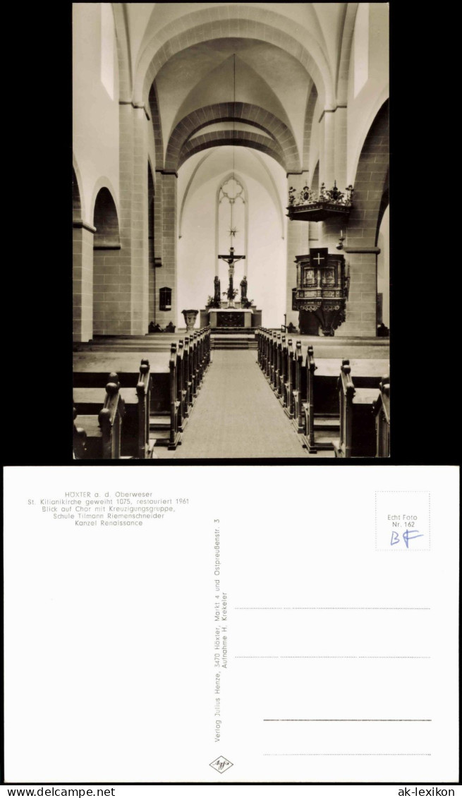 Ansichtskarte Höxter (Weser) St. Kilianikirche Innenansicht 1960 - Hoexter