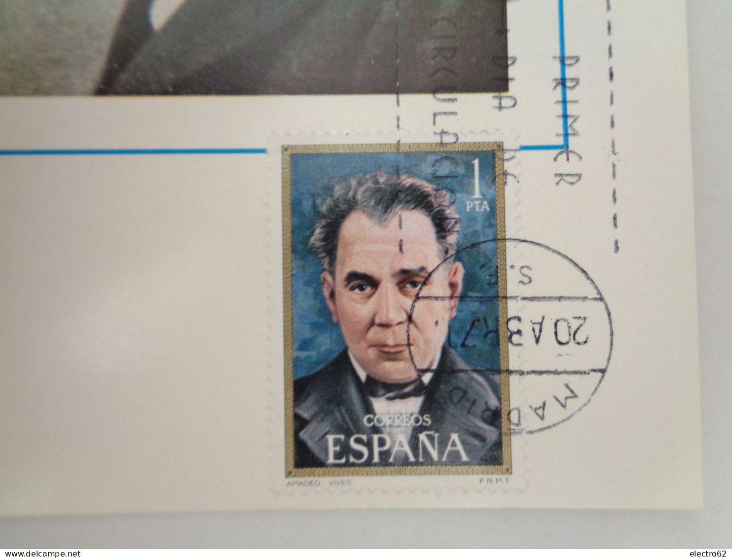 FDC Espagne España Amadeo Vives écrivain Compositeur Opéra Writer Auteur Scrittore Spain - Other & Unclassified