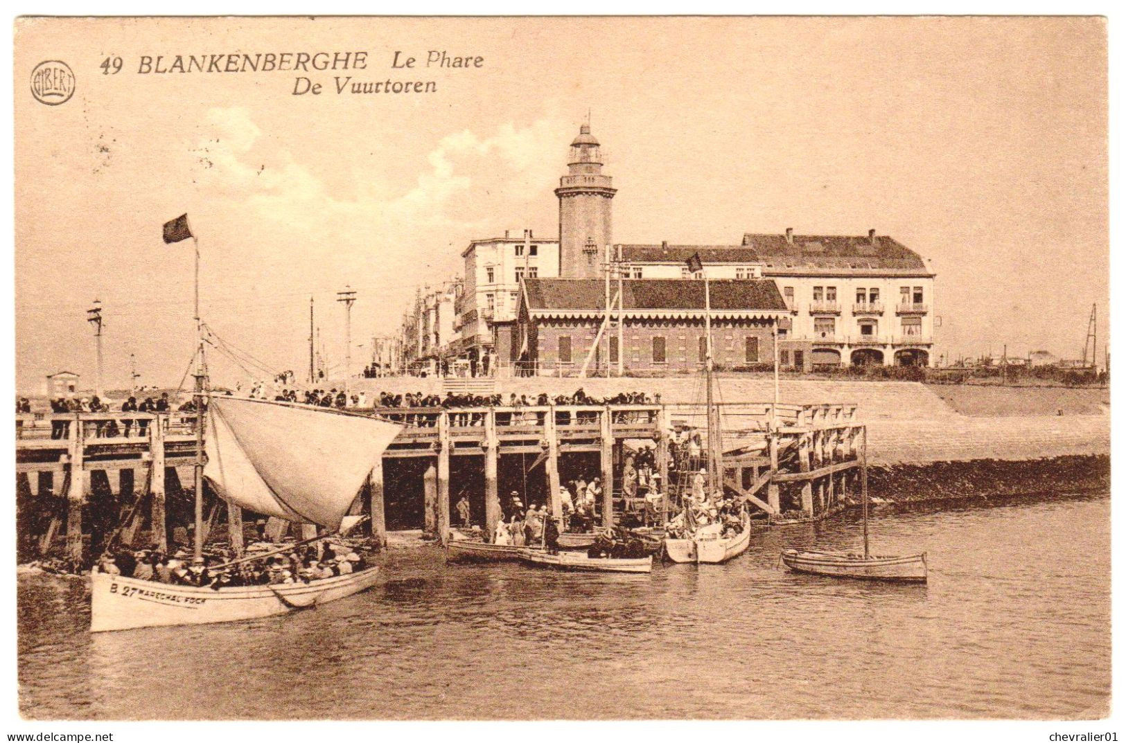 CPA-BE_Blankenberge_Fl-Oc_lot 1_4 Cartes Postales - Blankenberge