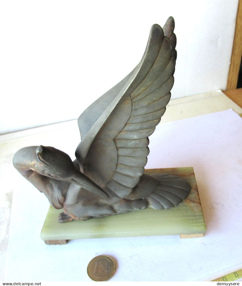 LADE 4000 -  BRONZEN REIGER - HÉRON DE BRONZE - 17 X 13 CM - 1050 GRAM - Bronzen