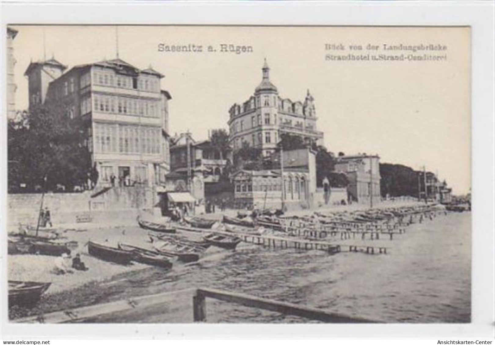 39077307 - Sassnitz A. Ruegen. Strandhotel U. Die Strand - Conditorei Ungelaufen  Sehr Gut Erhalten. - Sassnitz