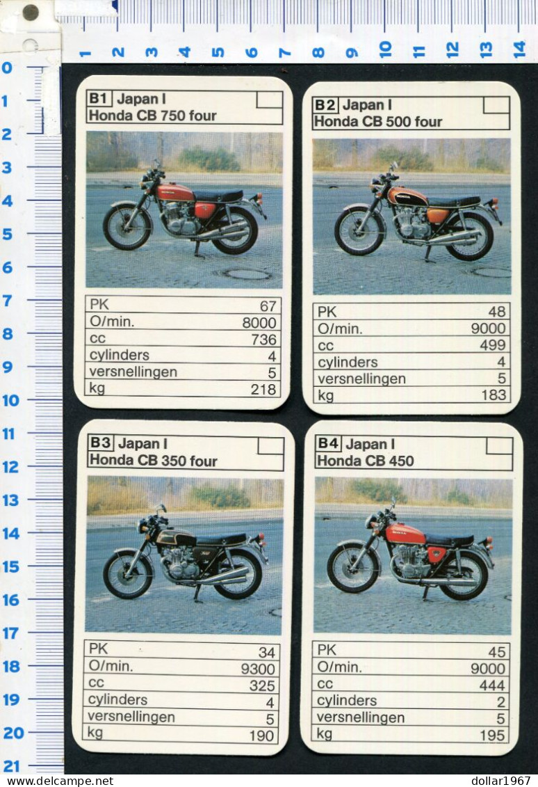 32 X Kaarten Race - Motoren  Kwartet 1975 In Origineel Doosje   - 2 Scans For Condition.(Originalscan !!) - Motorbikes