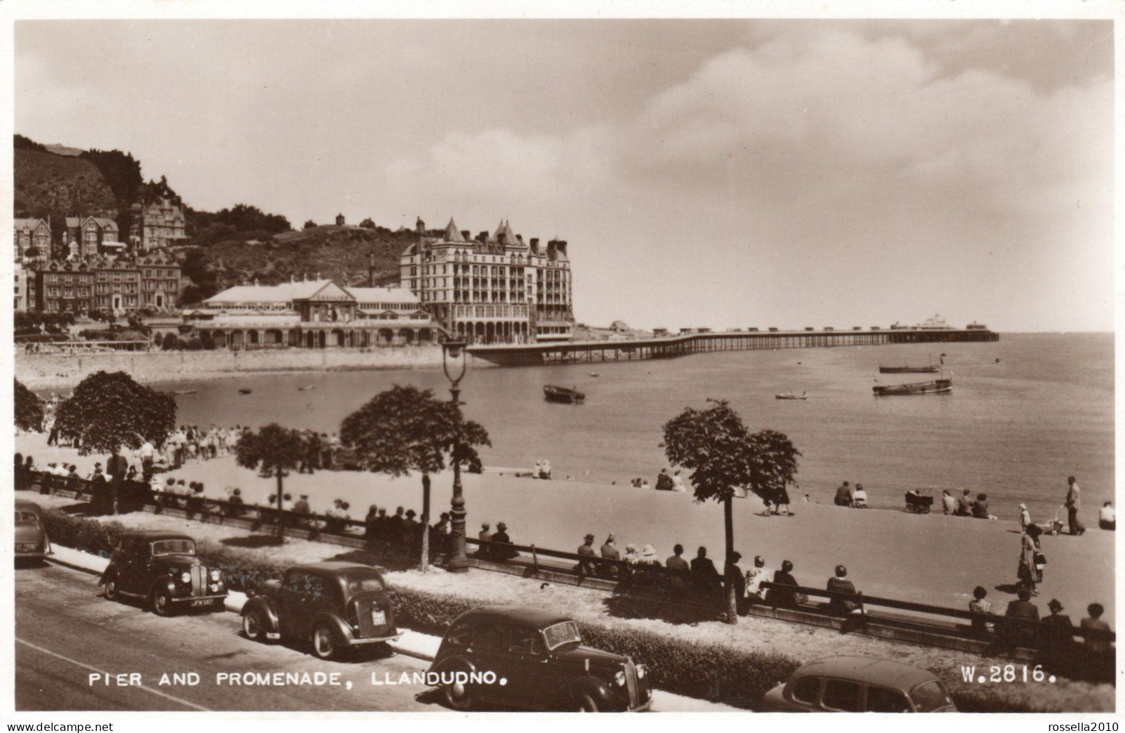 CARTOLINA 1953 INGHILTERRA REGNO UNITO GALLES LLANDUDNO PIER AND PROMENADE ENGLAND Postcard Ansichtskarten - Autres & Non Classés