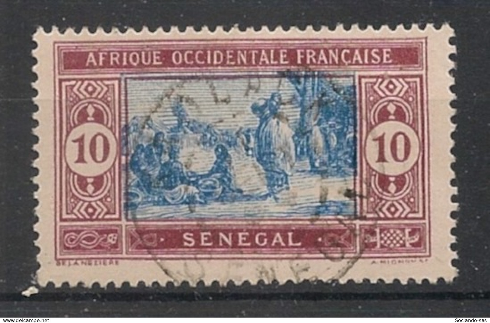 SENEGAL - 1922-26 - N°YT. 74 - Marché 10c Brun-rouge - Oblitéré / Used - Gebraucht