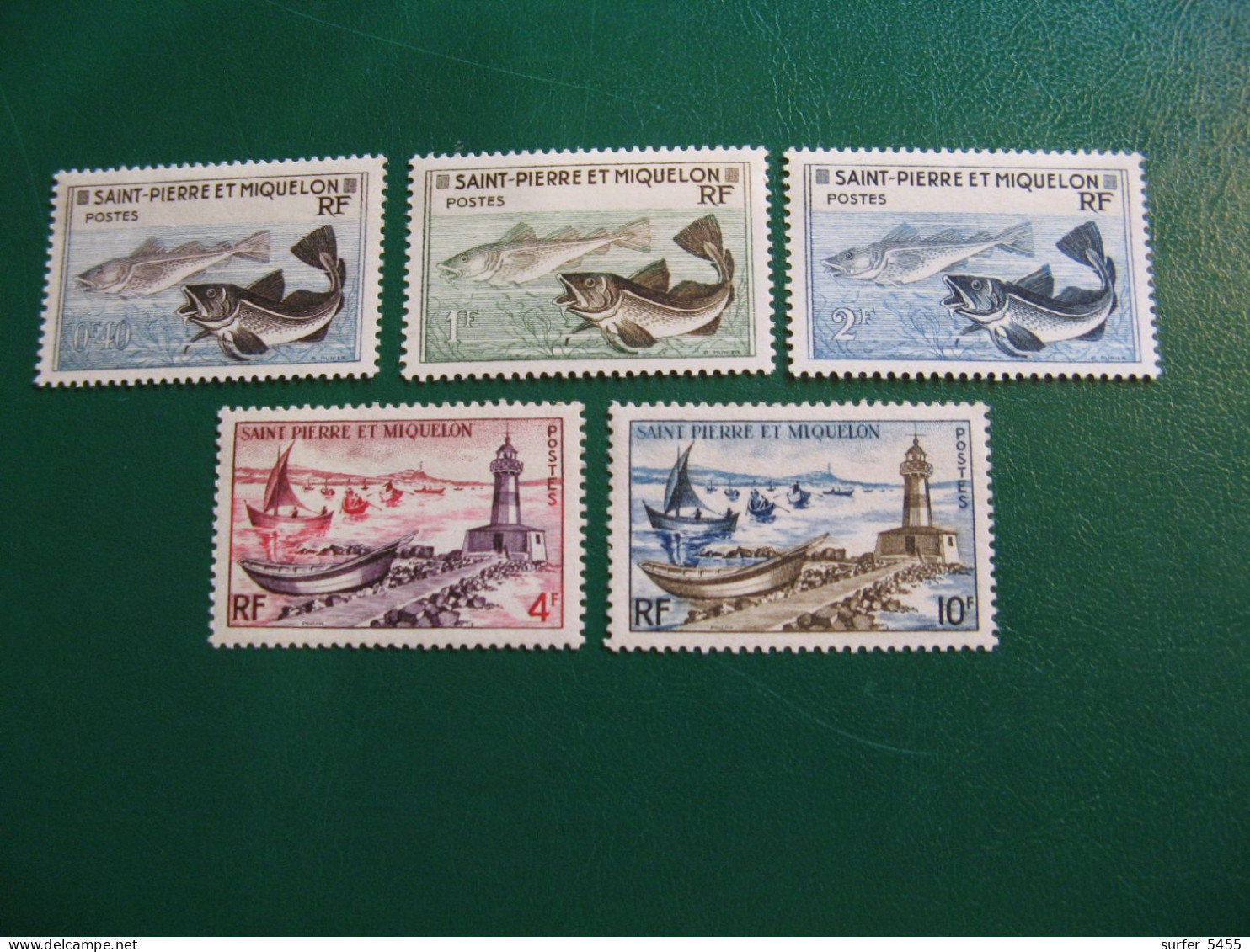 SAINT PIERRE ET MIQUELON YVERT POSTE ORDINAIRE N° 353/357 NEUFS** LUXE - MNH -  COTE 10,00 EUROS - Neufs