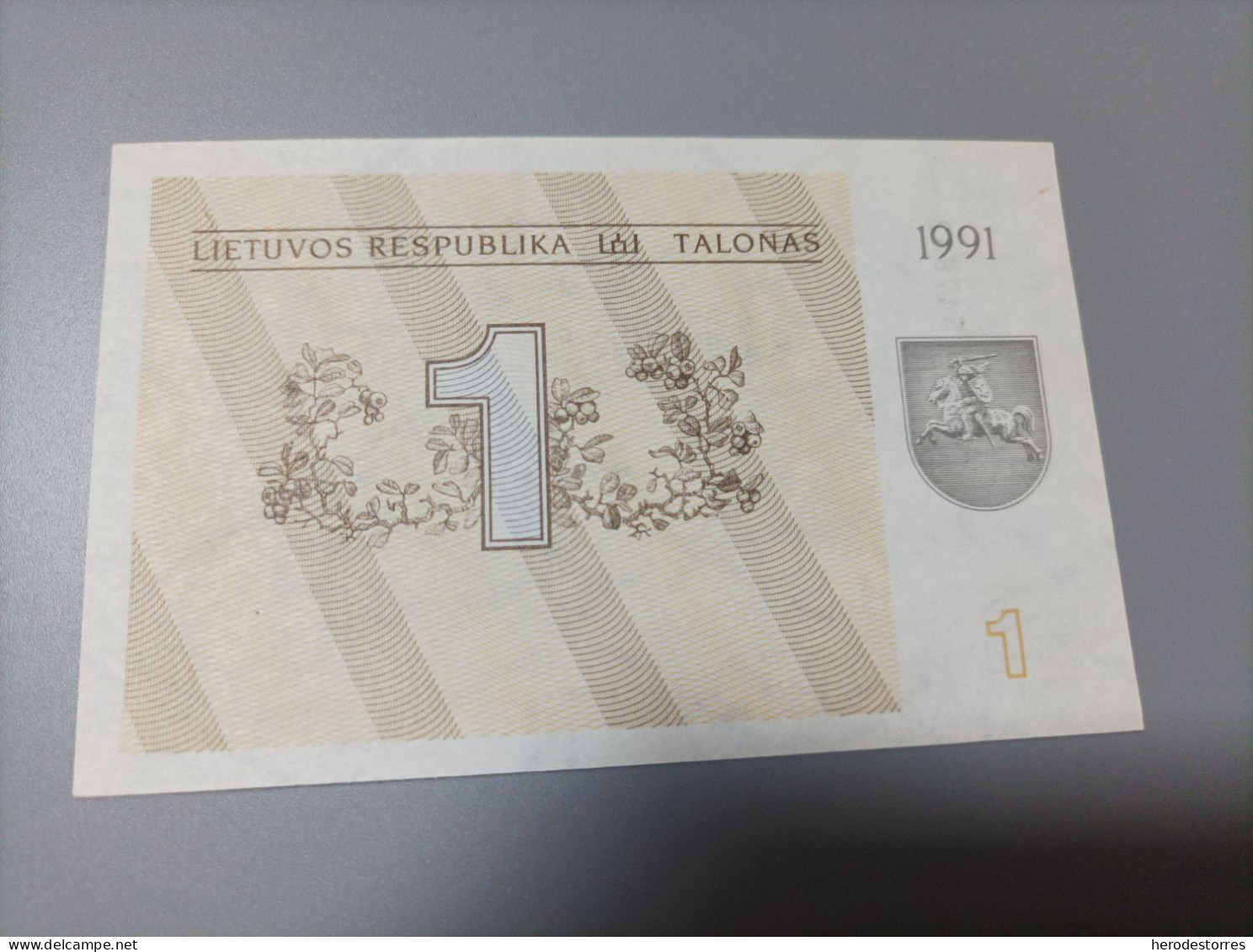 Billete De Lituania De 1 Talona, Año 1991, AUNC - Lituanie