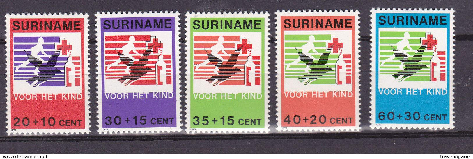 Suriname 1979 In Support For Children, Red Cross - Bird MNH/** - Red Cross