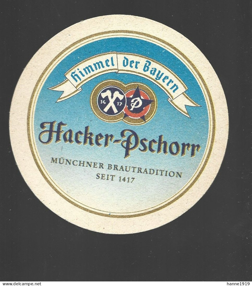 Munchner Brautradition Hacker Pschorr Bierviltje Beer Coaster Htje - Bierviltjes