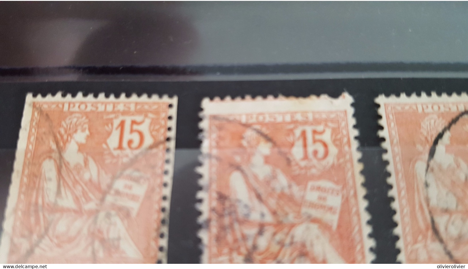 REF A2937 FRANCE OBLITERE N°125 QUEUE DU 5 TOUCHANT X4 TIMBRES - Oblitérés