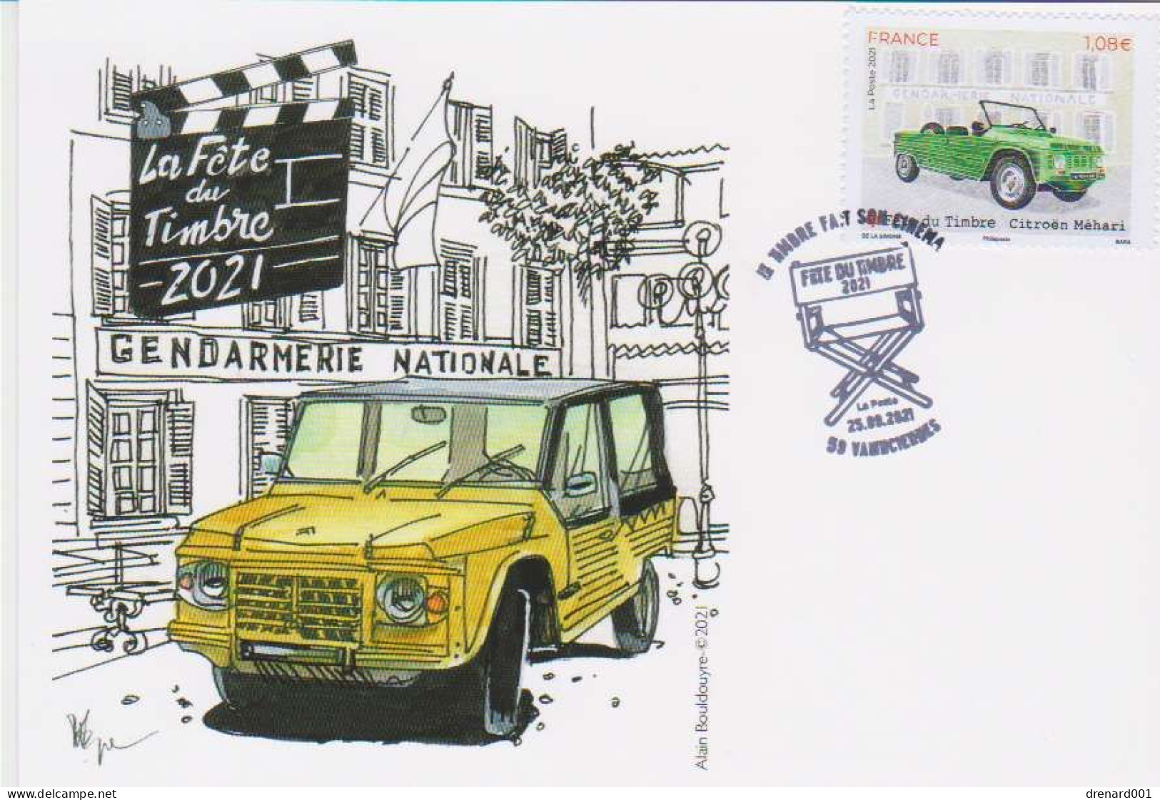 4 Cartes & FDC FETE DU TIMBRE 2021 + CARTE 2020  A SAISIR - 2020-…