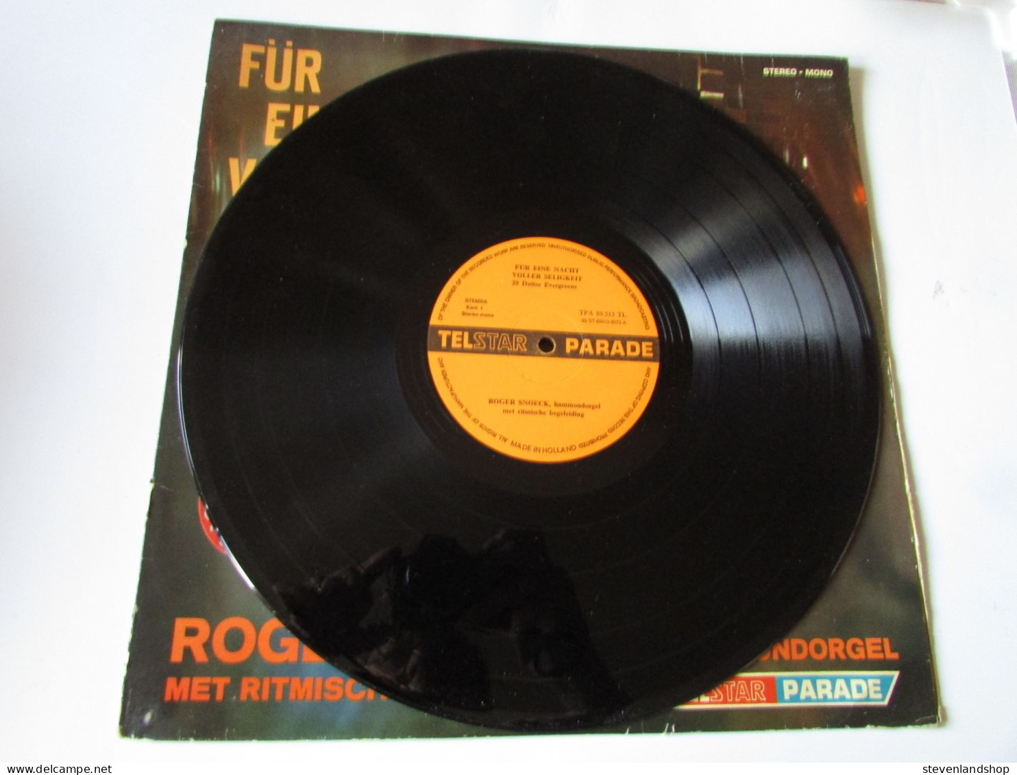 ROGER SNOECK, FUR EINE NACHT VOLLER SELIGKEIT. HAMMOND ORGEL, LP - Instrumental