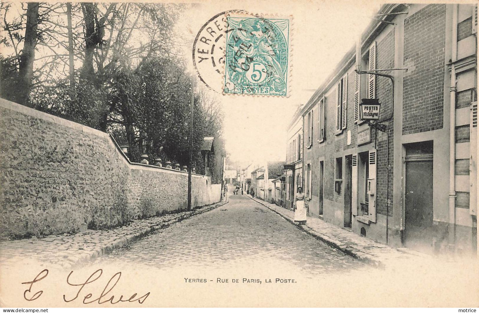 YERRES - Rue De Paris, La Poste. - Post