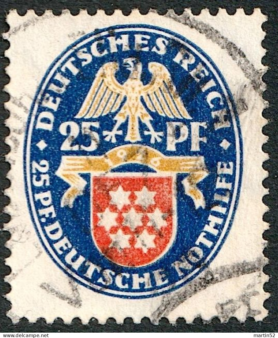 Allemagne Germany Deutsches Reich 1926: Nothilfe  "Thüringen" Michel-No. 400 ⊙ (Michel 2020 = 25.00 Euro) - Oblitérés