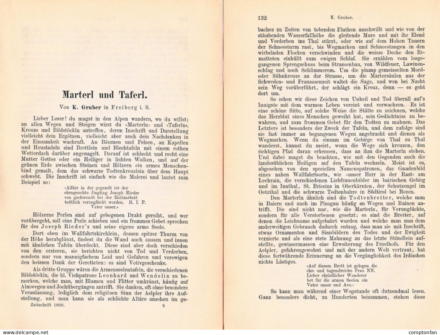 A102 1487 Gruber Marterl Und Taferl Bildstock Artikel 1888 - Autres & Non Classés