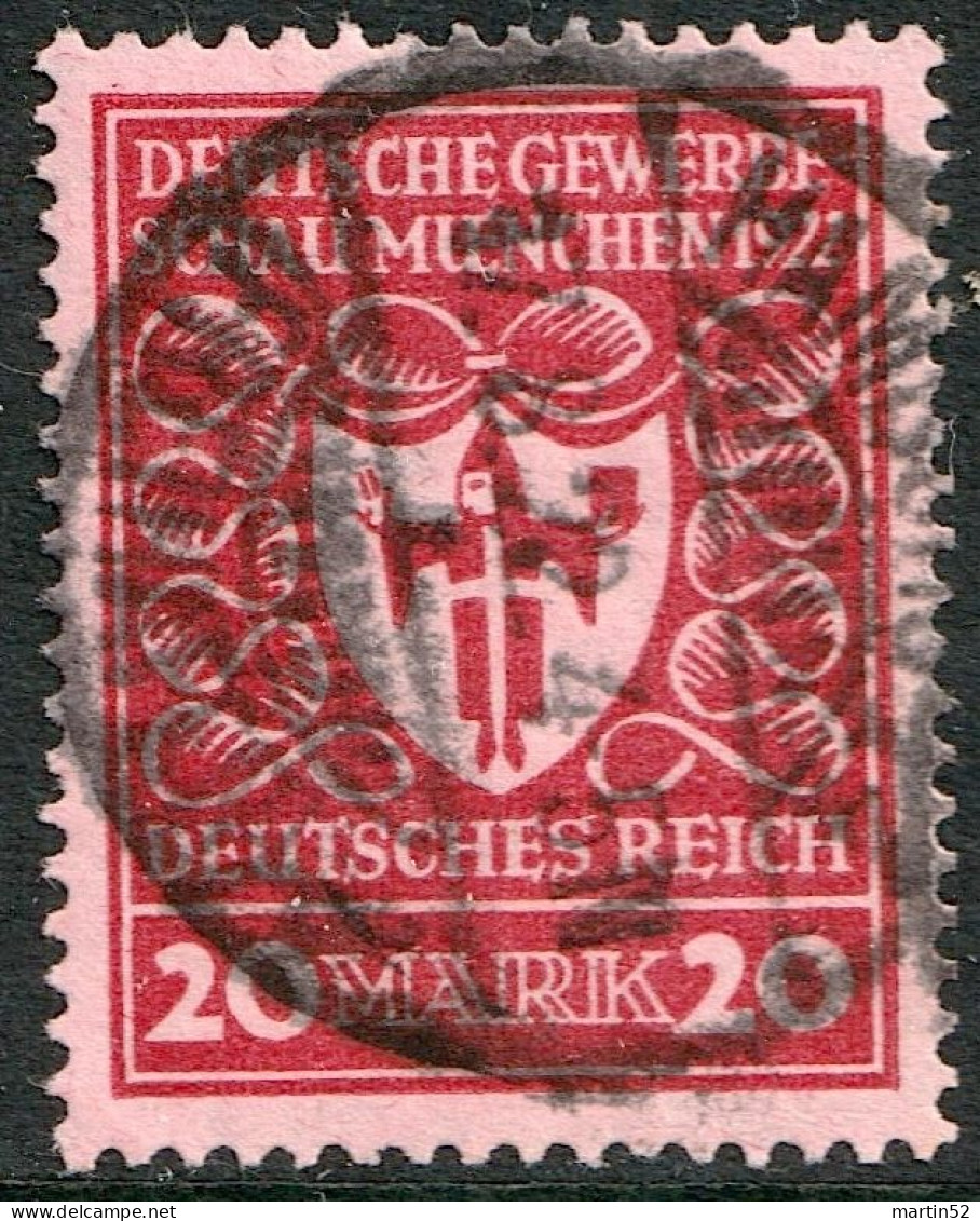 Deutsches Reich 1922: "GEWERBESCHAU MÜNCHEN 1922" Michel-Nr. 204 Mit ⊙ HAMBURG FREIHAFEN 17.8.22 (leider Ungeprüft) - Used Stamps