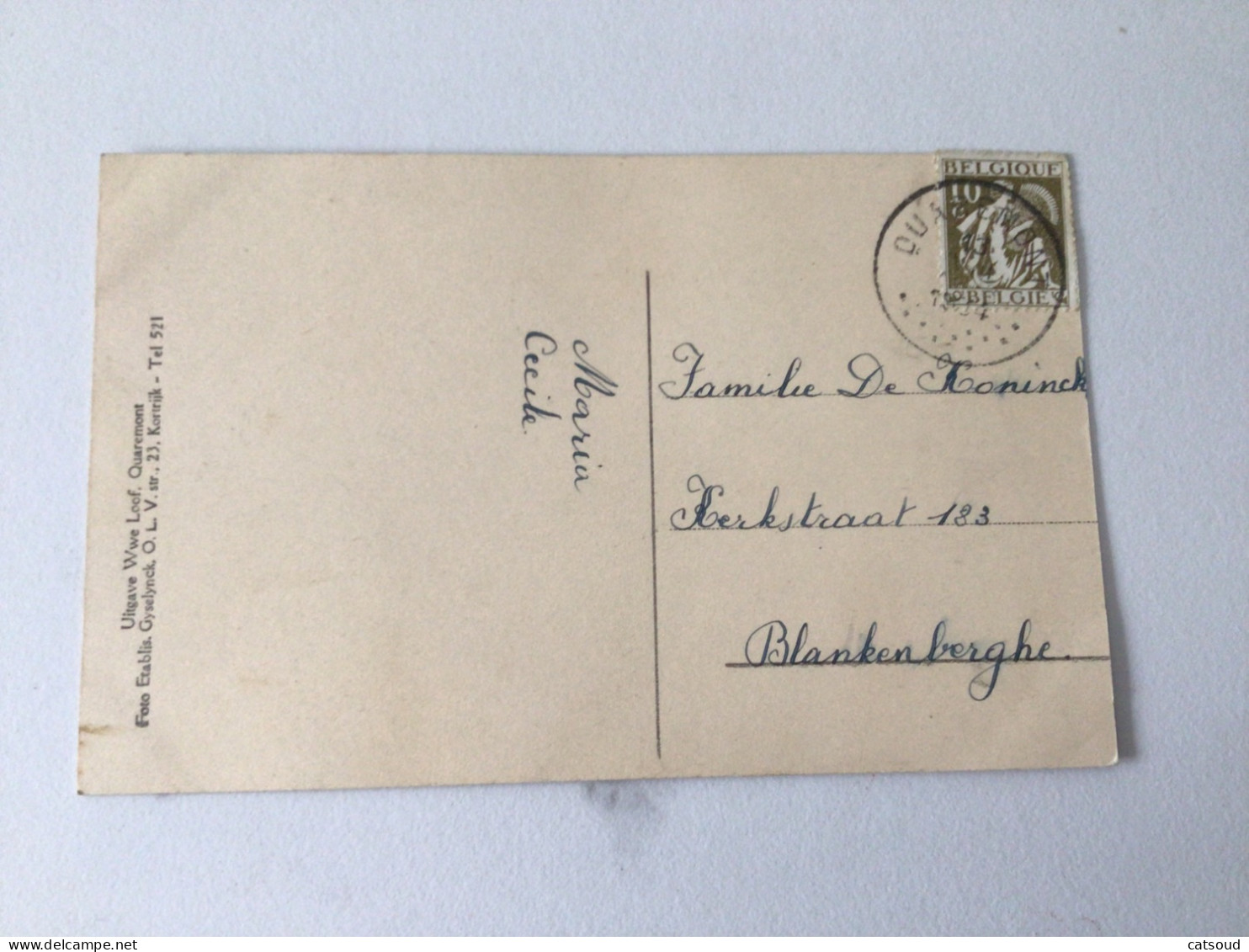 Carte Postale Ancienne (1934) Quaremont Klooster (Damenverblijf) - Couvent (Séjour Pour Dames) - Kluisbergen