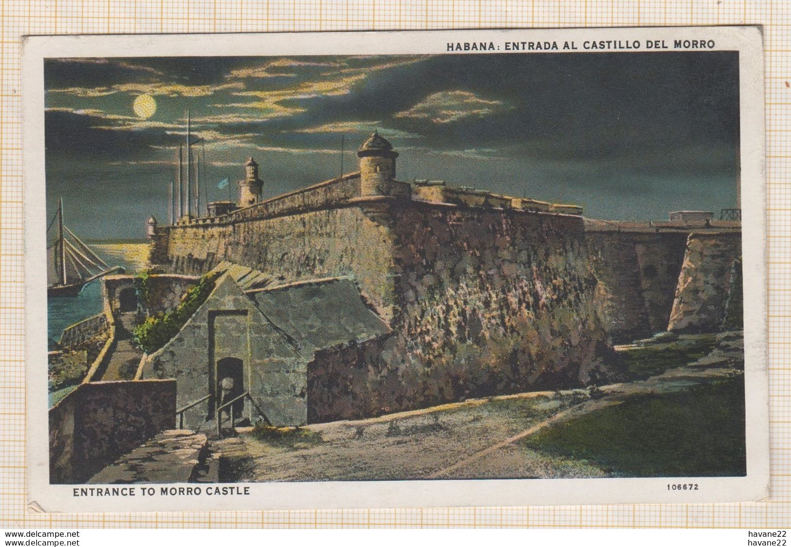 8AK3669 Cuba - Habana - Entrada Al Castillo Del Murro - Entrance To Morro Castle Effet De Lune 2  SCANS - Cuba