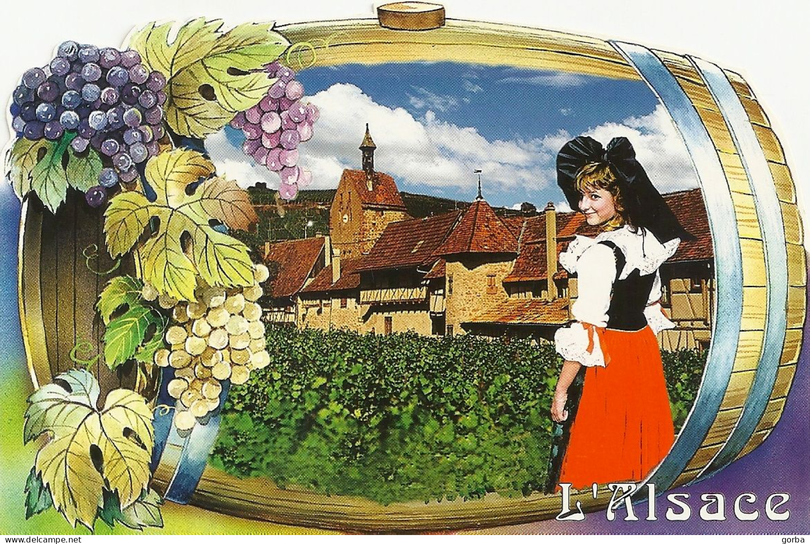 *CPM  - 68 - RIQUEWIHR - Alsace, Terre De Grands Vins - Belle Carte - Riquewihr