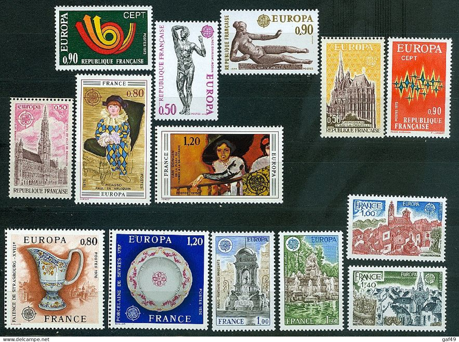 Europa France Collection De 16 Années Entre 1964 & 1979 Neufs Sans Charnière Gomme D'origine Intacte 2 Scans Cote +30€ - Sammlungen