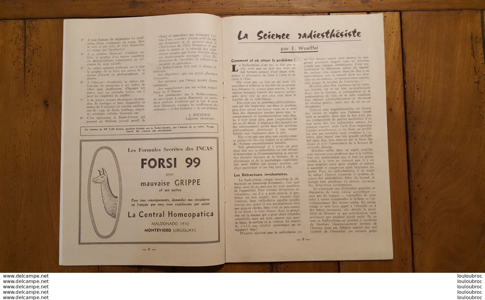 MAGAZINE RADIESTHESIE ET  PSYCHIC 04/1960 N°60 REVUE DE 24 PAGES - Esoterismo