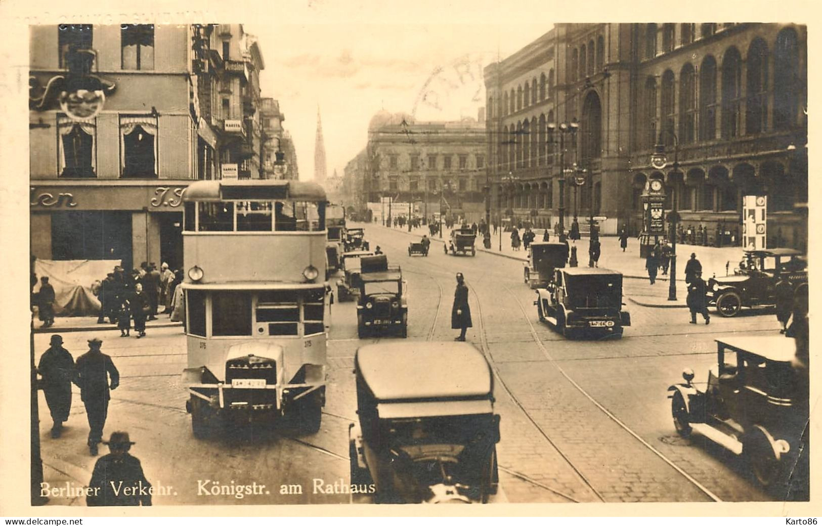 Autobus Ancien Marque Type Modèle ? * Carte Photo Berlin Germany Allemagne * Königstrasse * Bus Car Autocar - Bus & Autocars