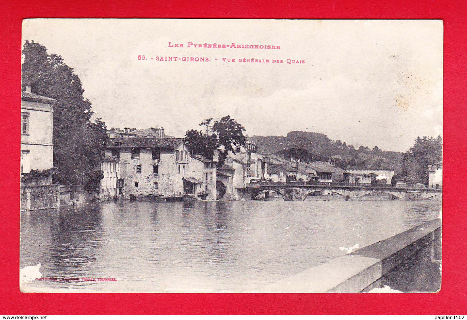 F-09-Saint Girons-03P220 Vue Générale Des Quais, Cpa - Saint Girons