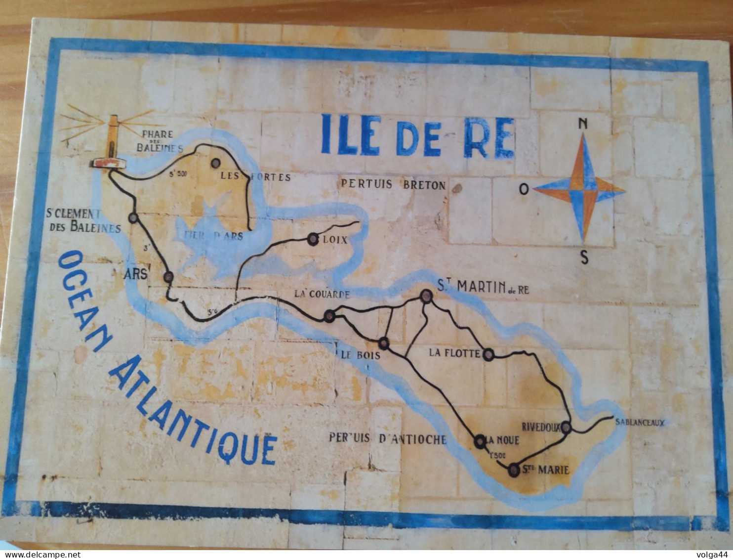 17  - ILE DE RE-  Carte Géographique - Landkaarten