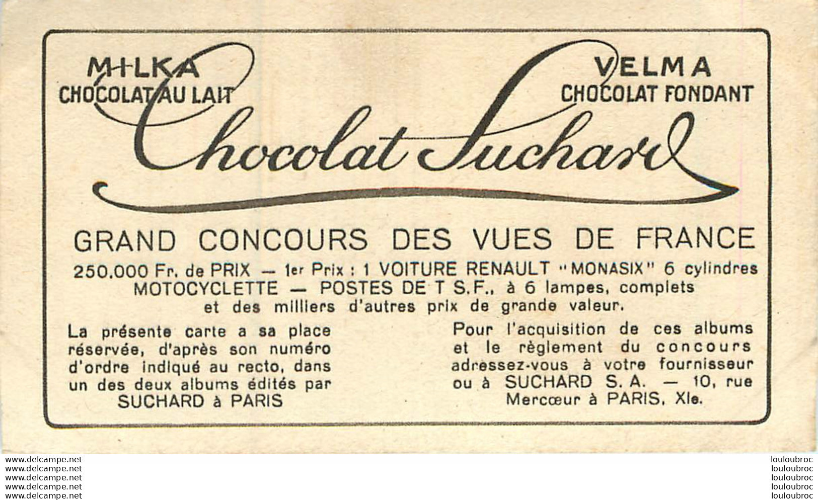 CHROMO MILKA SUCHARD GRAND CONCOURS DES VUES DE FRANCE  ROUEN  LEVY NEURDEIN - Suchard