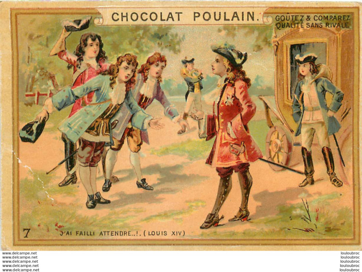 CHROMO  CHOCOLAT POULAIN J'AI FAILLI ATTENDRE - Poulain