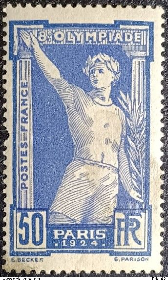 FRANCE - 1924 - Y&T N°186 - JEUX OLYMPIQUES DE PARIS NEUF* - Ungebraucht