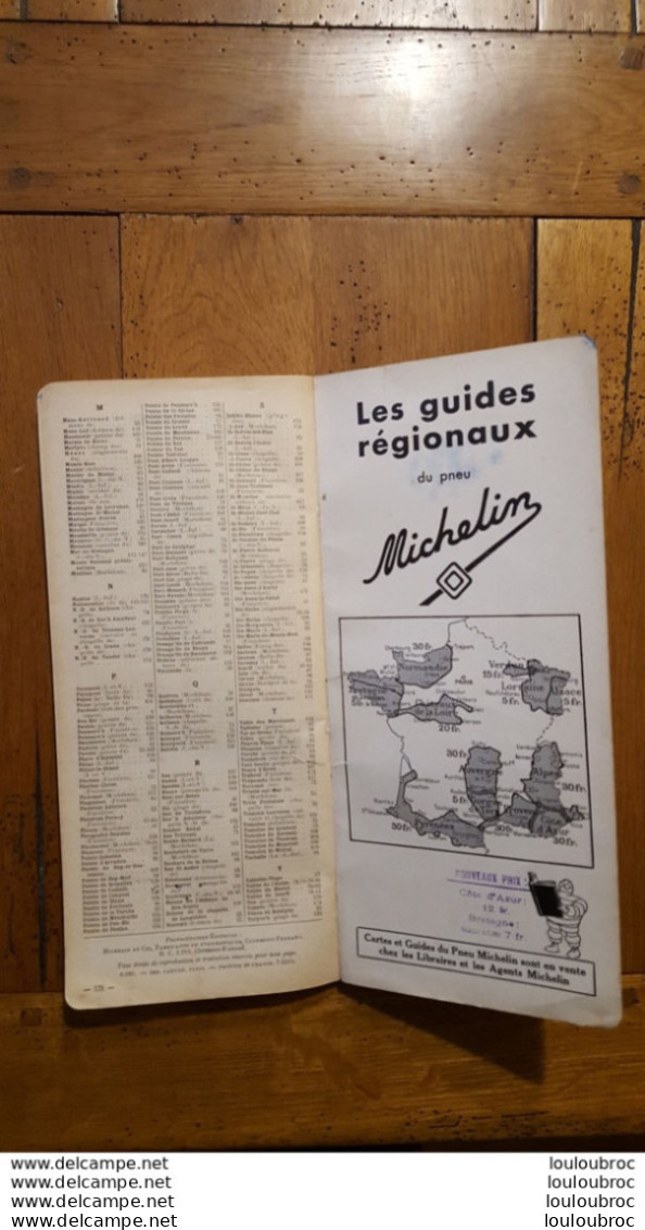 MICHELIN GUIDE REGIONAL BRETAGNE COTE DE L'ATLANTIQUE 1936-37 COMPOSE DE 176 PAGES PARFAIT ETAT - Michelin (guides)