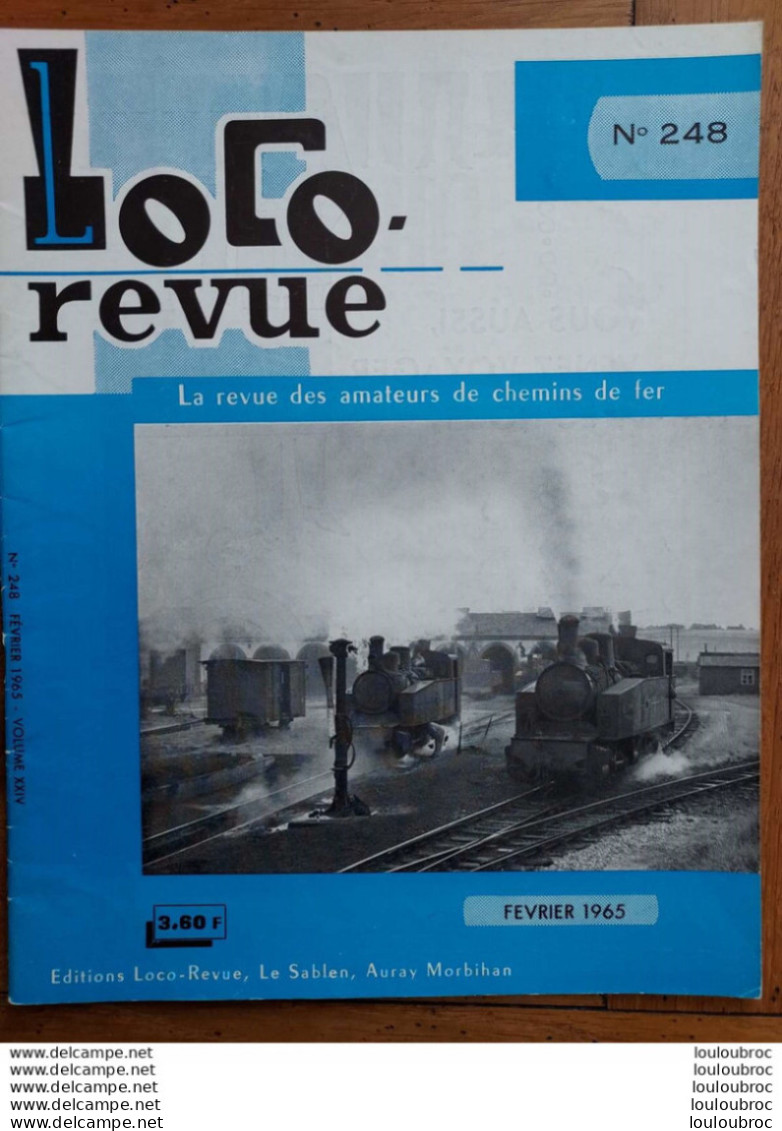 LOCO REVUE N°248 DE 1965 AMATEURS DE CHEMINS DE FER ET DE MODELISME PARFAIT ETAT - Eisenbahnen & Bahnwesen