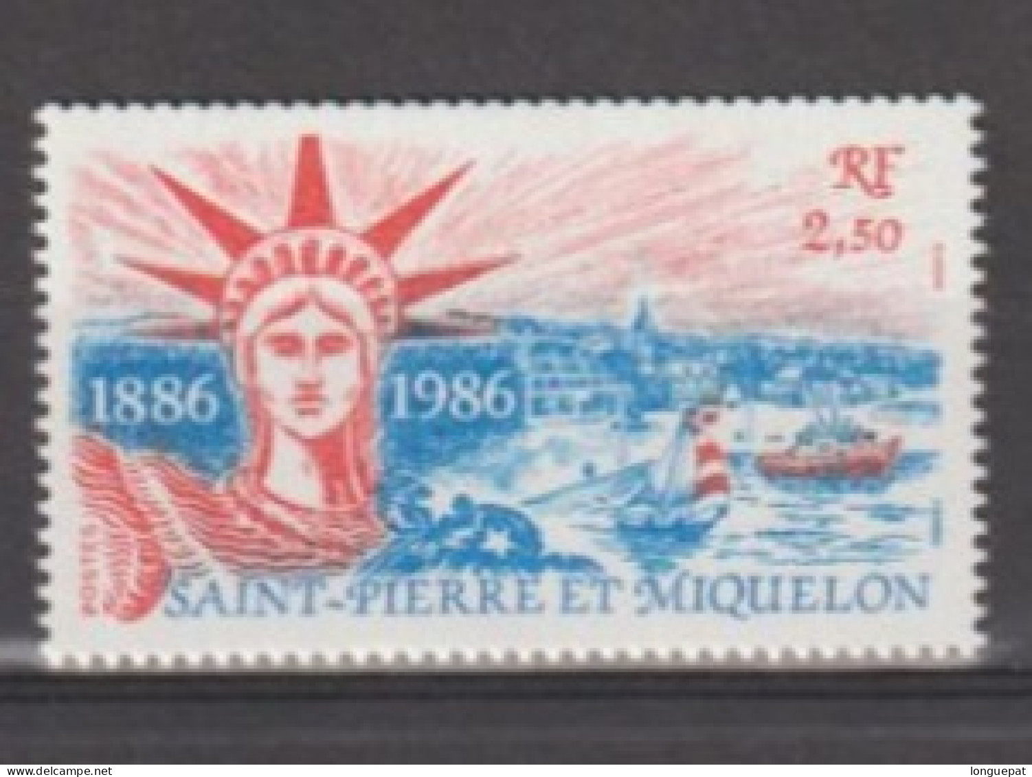 SAINT-PIERRE Et MIQUELON - 100 Ans De L'érection De La Statue De La Liberté - Unused Stamps