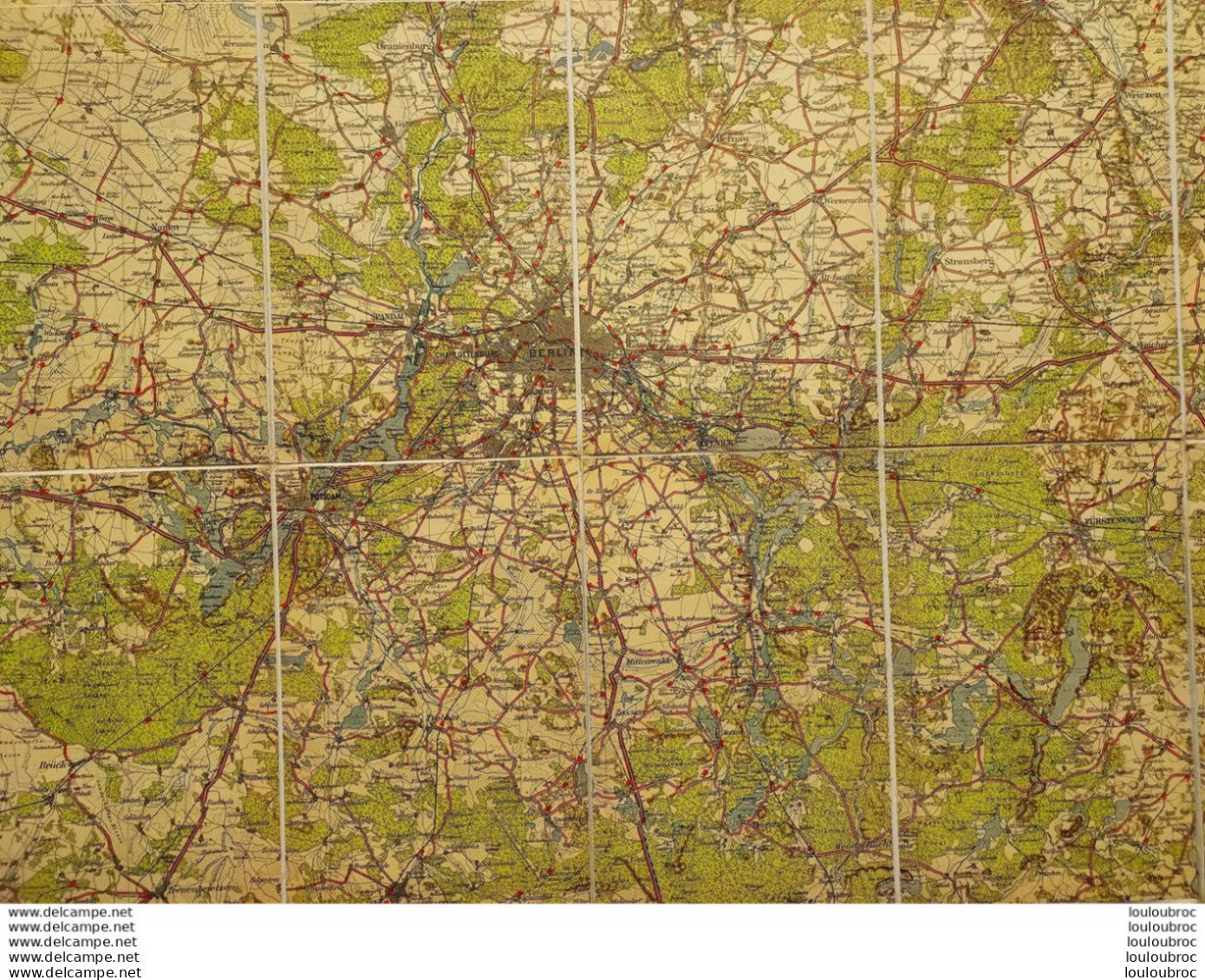 CARTE TOILEE BRANDENBURG PHARUSKARTE FORMAT 109 X 80 CM - Carte Geographique