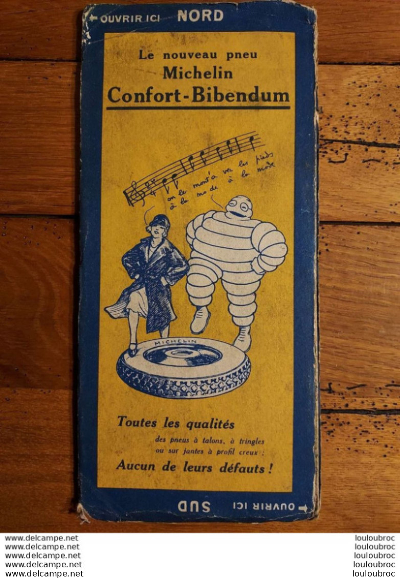 CARTE ROUTIERE MICHELIN  N°65 AUXERRE DIJON  1/200 000 BIBENDUM - Wegenkaarten