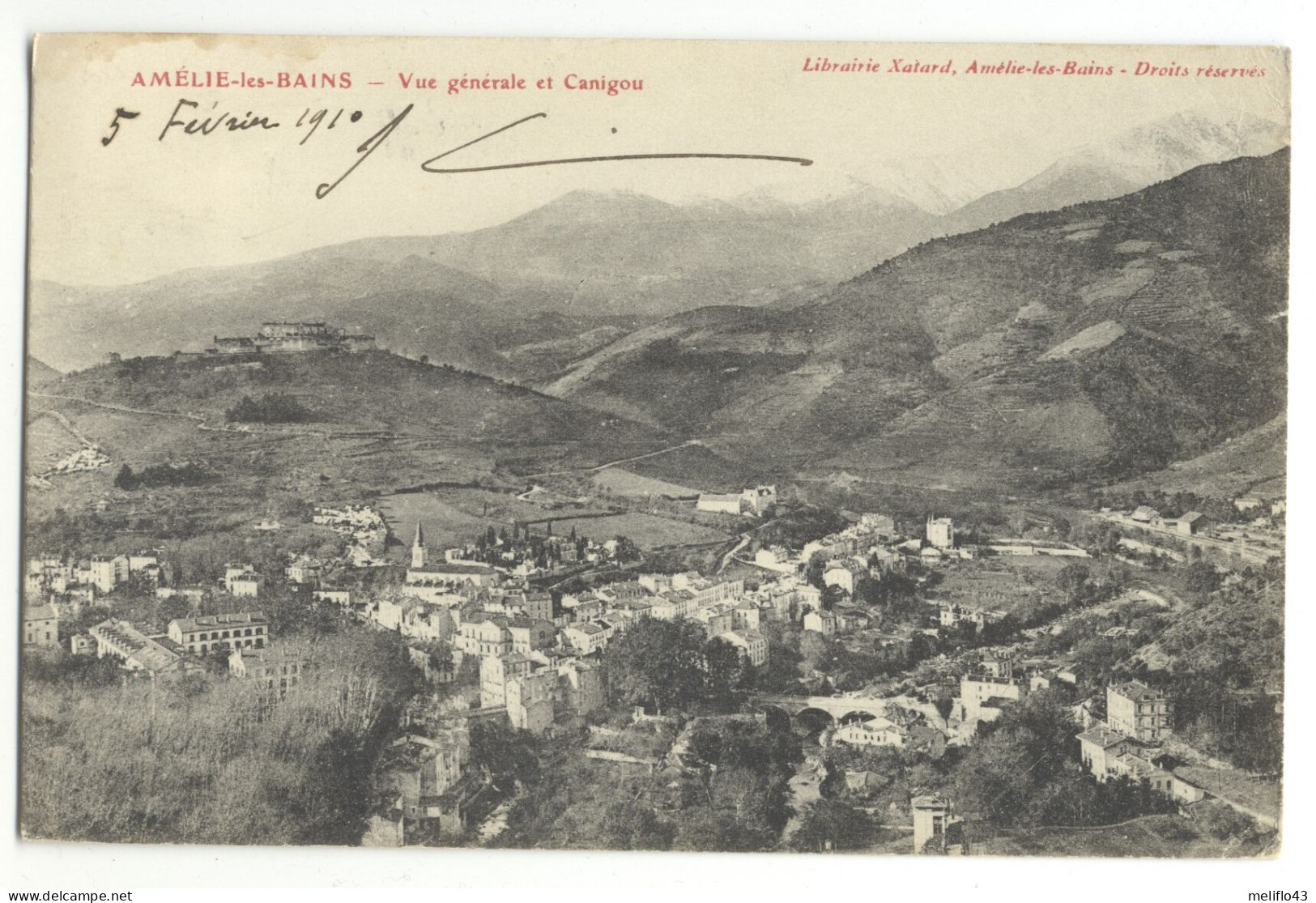 66/CPA - Amélie Les Bains - Vue Générale Et Le Canigou - Amélie-les-Bains-Palalda