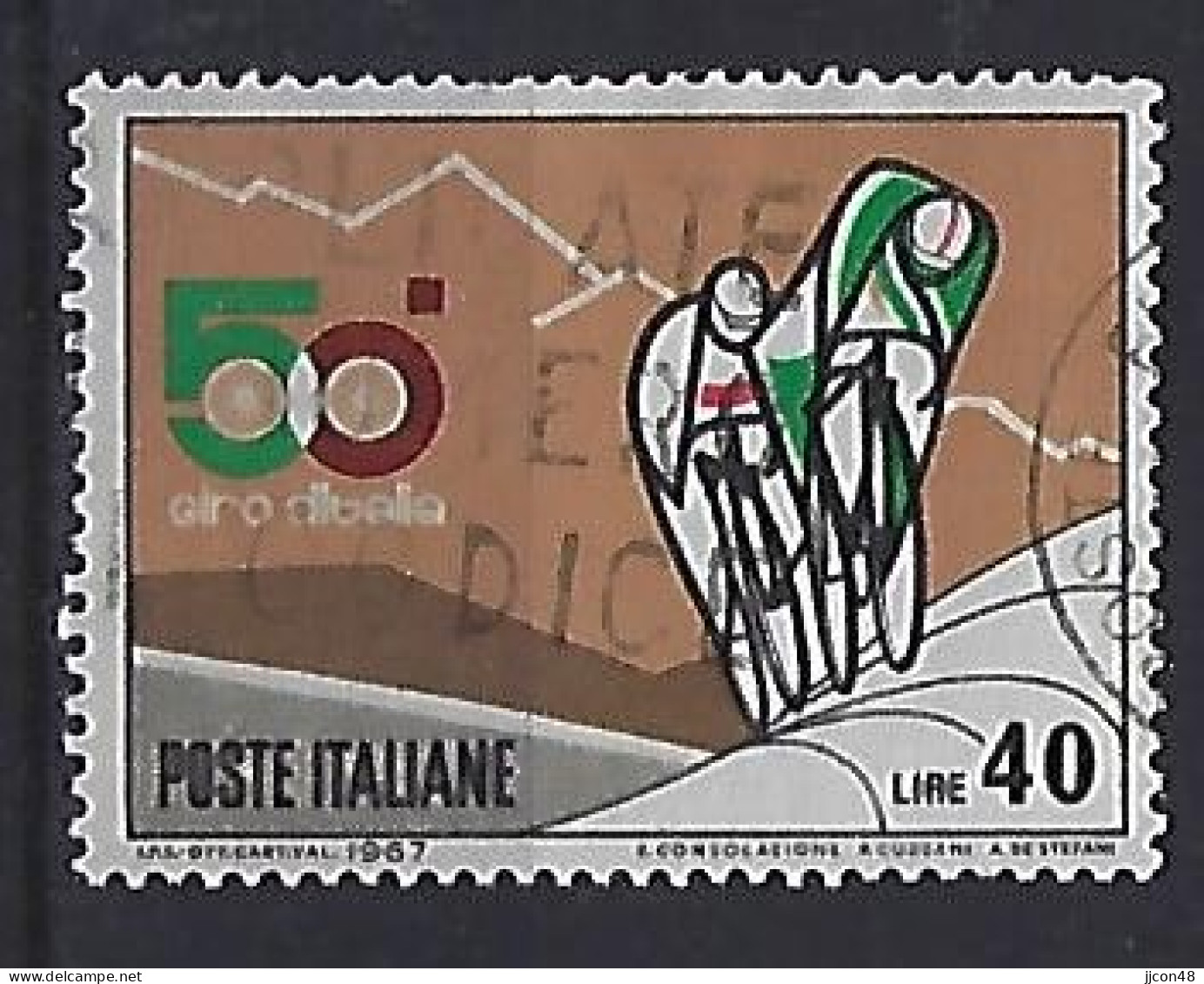 Italy 1967  Radrundfahrt "Giro D`Italia" (o) Mi.1231 - 1961-70: Gebraucht