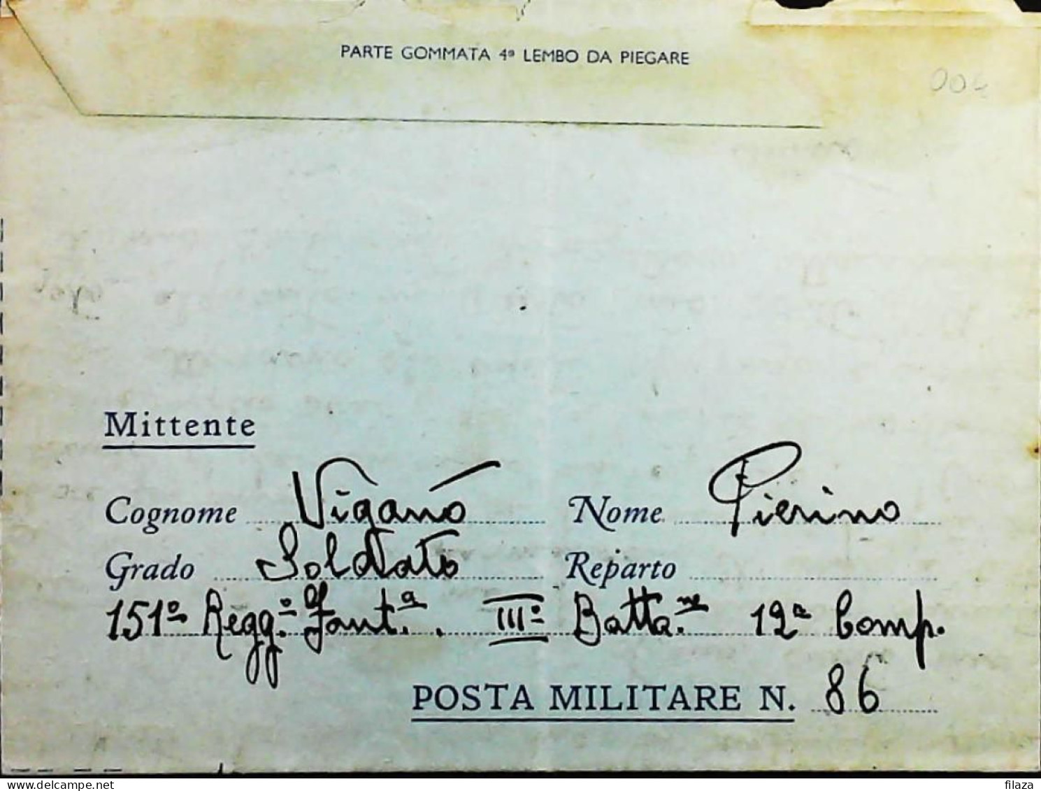 POSTA MILITARE ITALIA IN CROAZIA  - WWII WW2 - S6965 - Militärpost (MP)