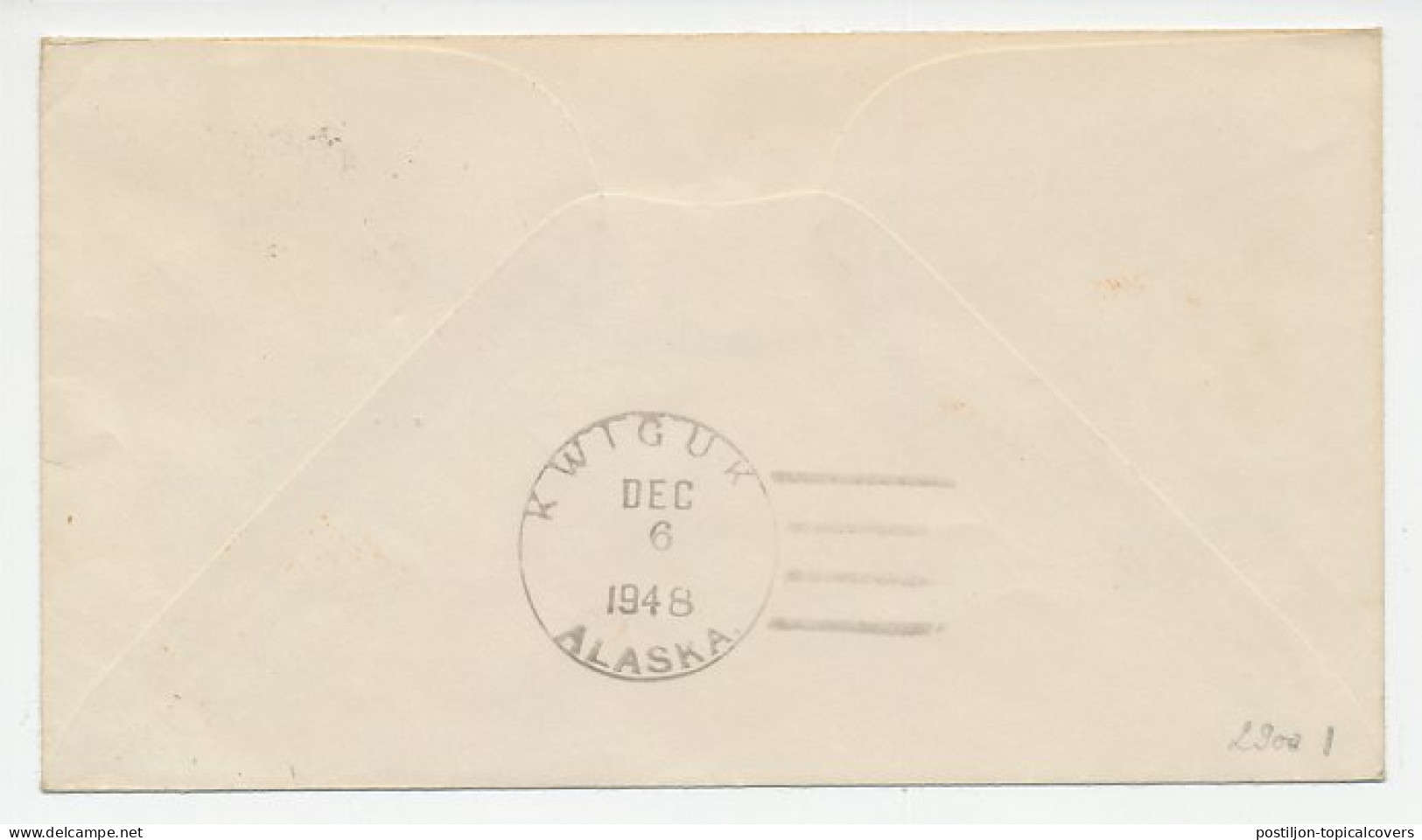 Cover / Postmark USA 1948 Alaska Dog Team Post - Hooper Bay - Expéditions Arctiques