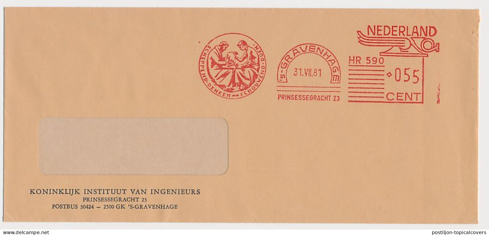 Meter Cover Netherlands 1981 Royal Institute Of Engineers - Otros & Sin Clasificación