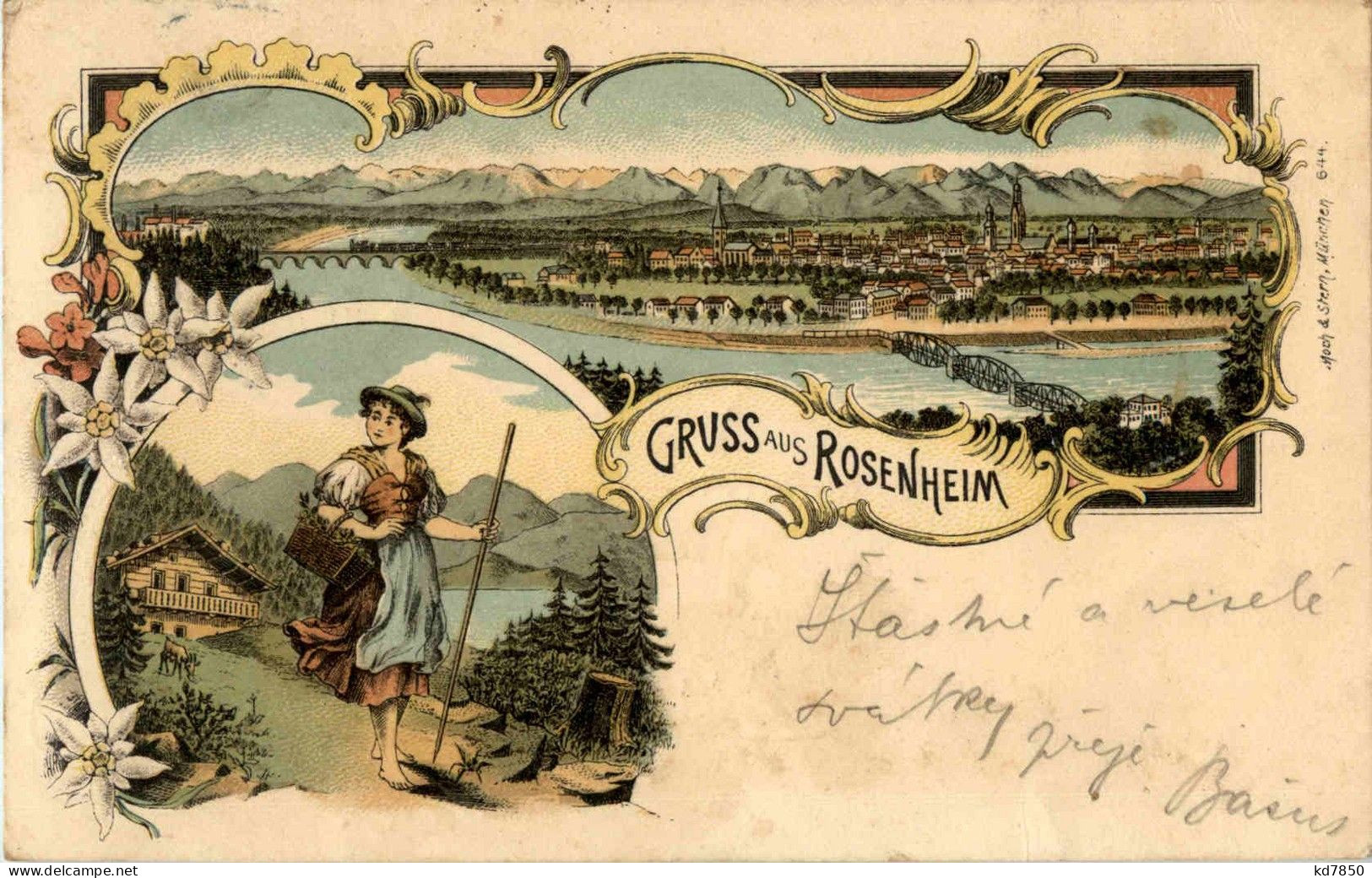 Gruss Aus Rosenheim - Litho - Rosenheim