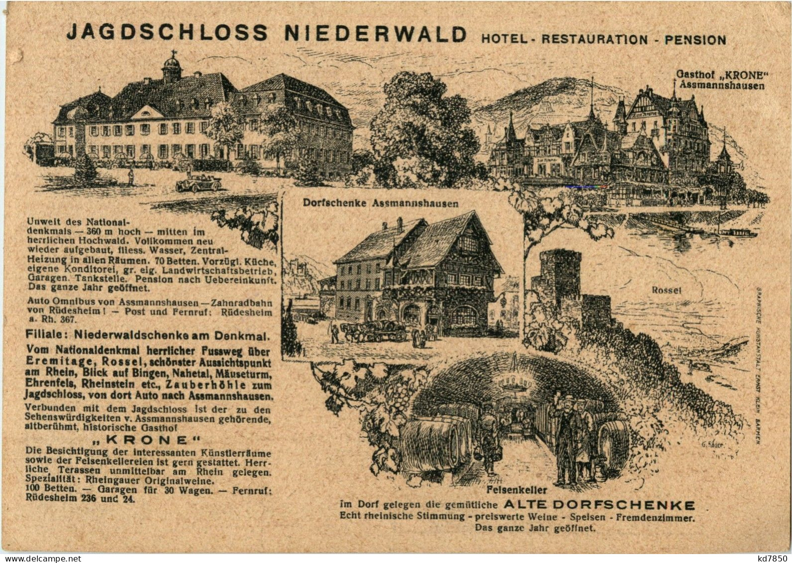 Assmannshausen - Jagdschloss Nierwald - Rüdesheim A. Rh.