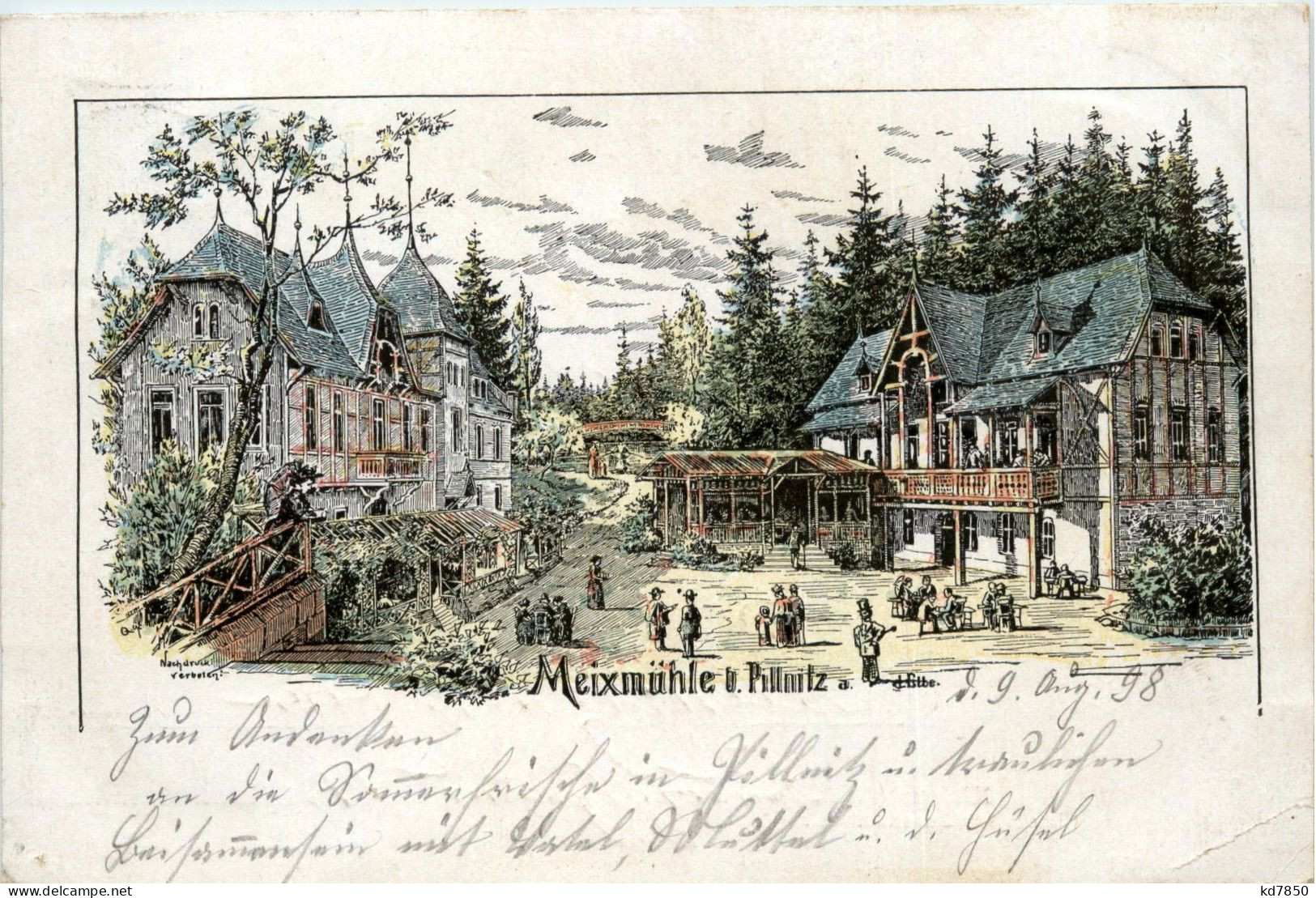 Maixmühle Bei Pillnitz - Litho - Pillnitz