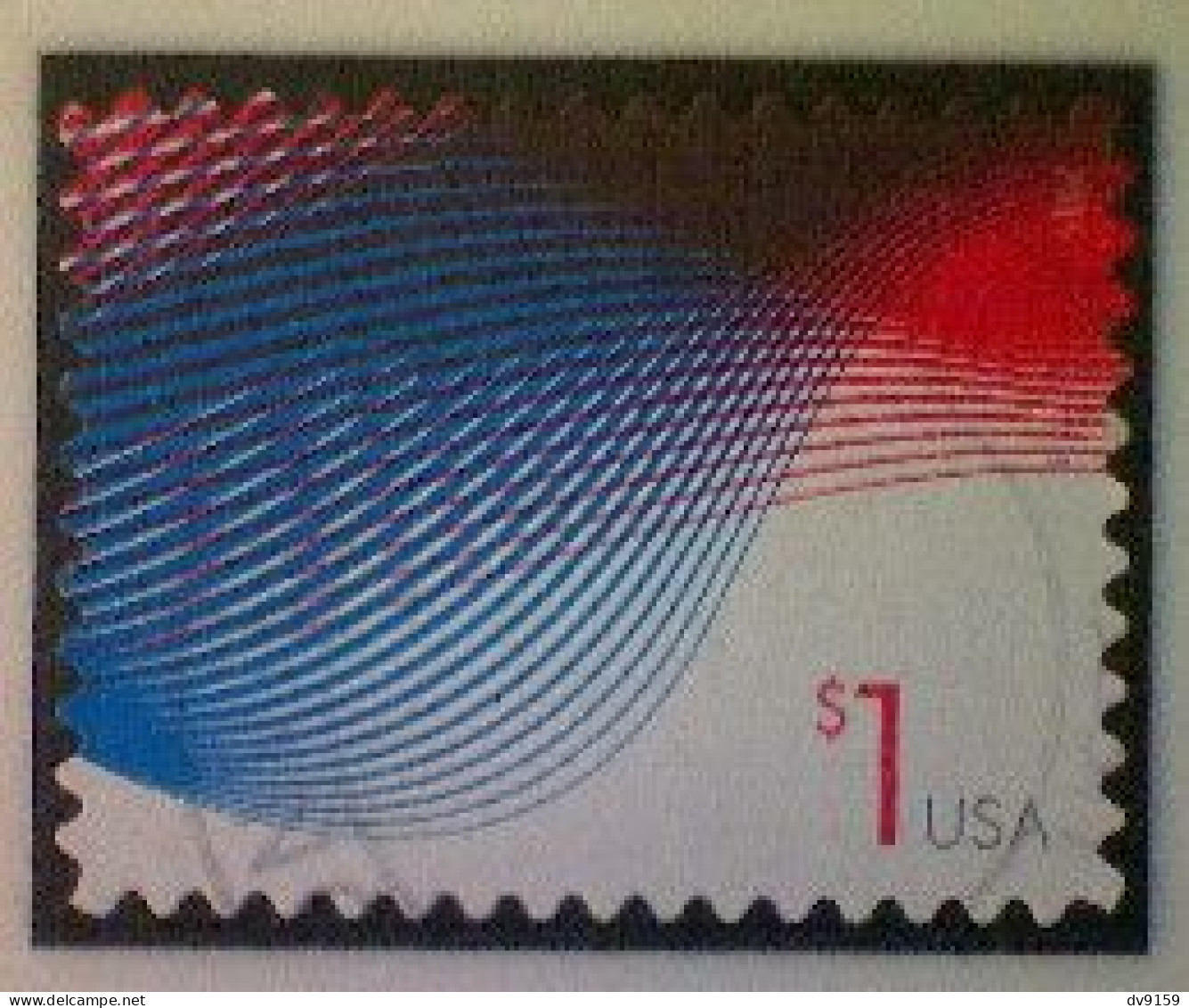 United States, Scott #4953, Used(o), 2015, Patriotic Waves, $1.00, Red And Blue - Used Stamps