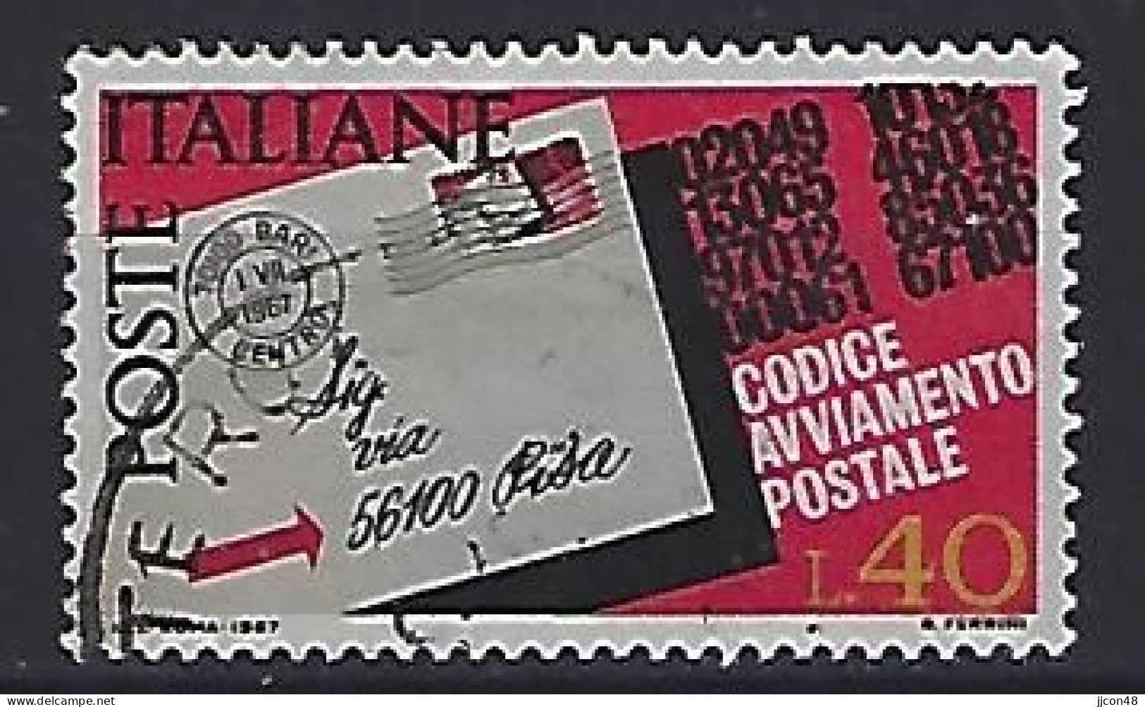 Italy 1967  Einfuhrunf Der Postleitzahlen (o) Mi.1239 - 1961-70: Oblitérés
