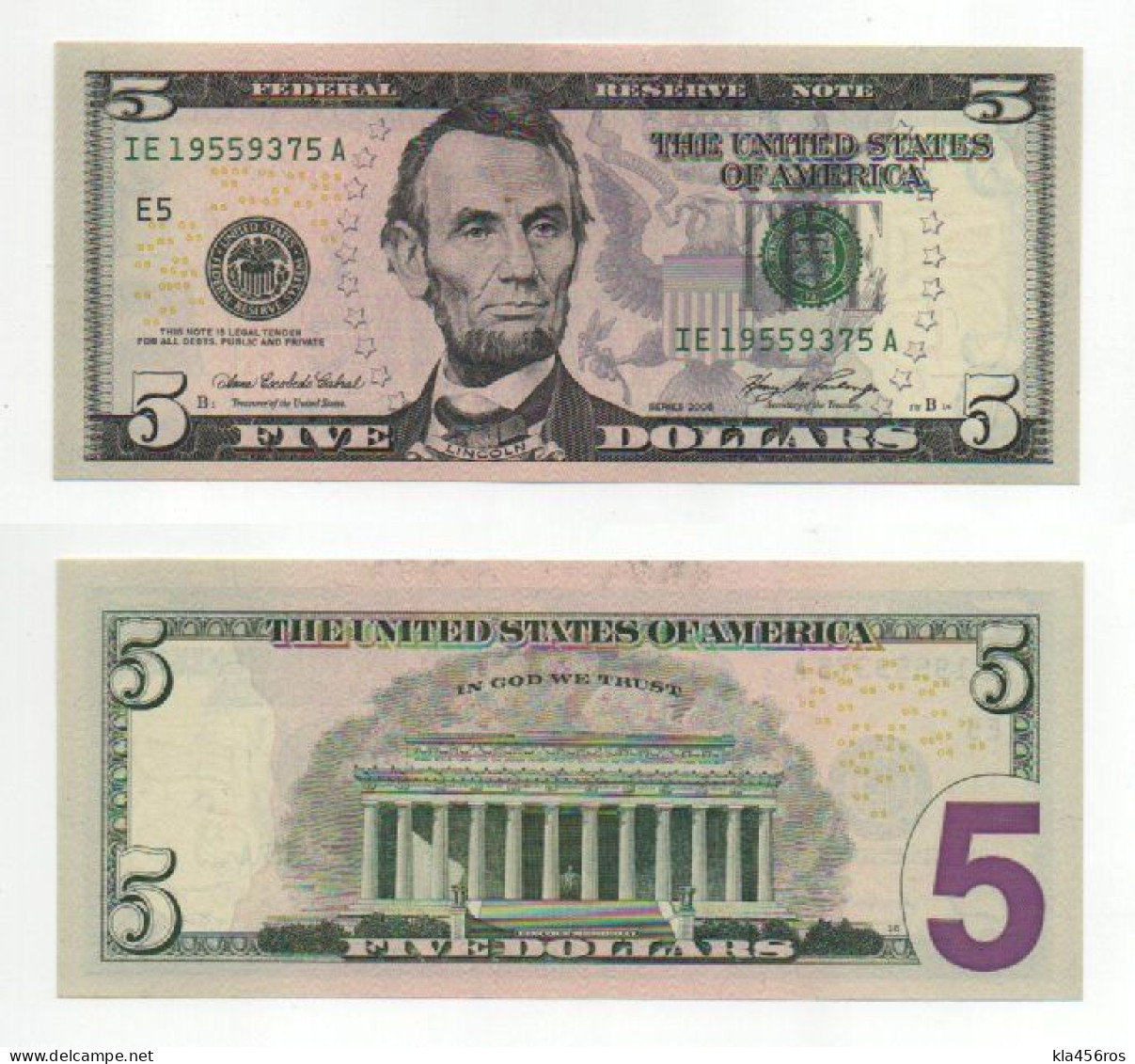 USA  5 Dollars 2006 Richmond UNC - Federal Reserve Notes (1928-...)