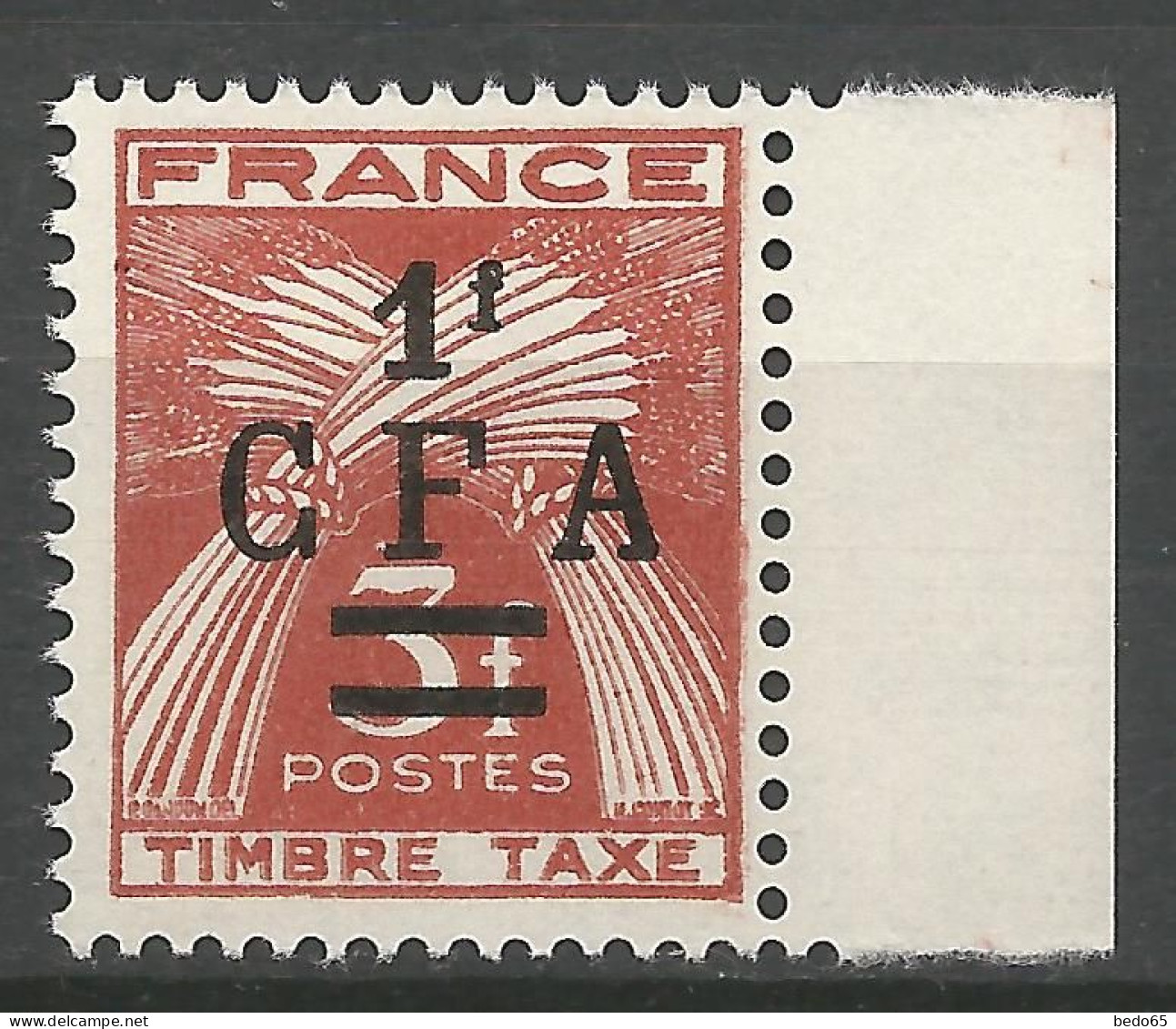 REUNION Taxe N° 38 NEUF** LUXE SANS CHARNIERE NI TRACE / Hingeless  / MNH - Impuestos